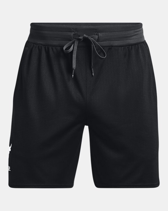 Men's Project Rock Mesh Shorts in Black image number 4